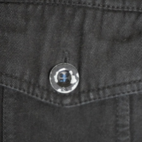Quiksilver Hooded Jacket Mens Large Black Gray‎ Button Up Shirt Jacket - Picture 7 of 9